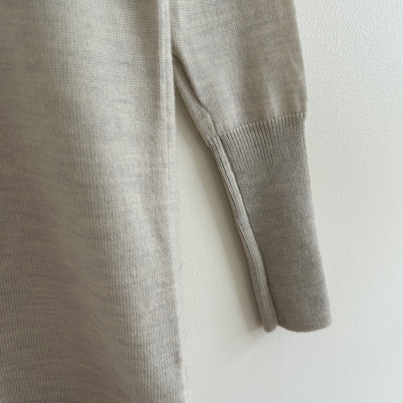J. Crew Merino Wool Sweater Grey Tunic Crew Neck Long Sleeve Size XXS - Picture 4 of 8